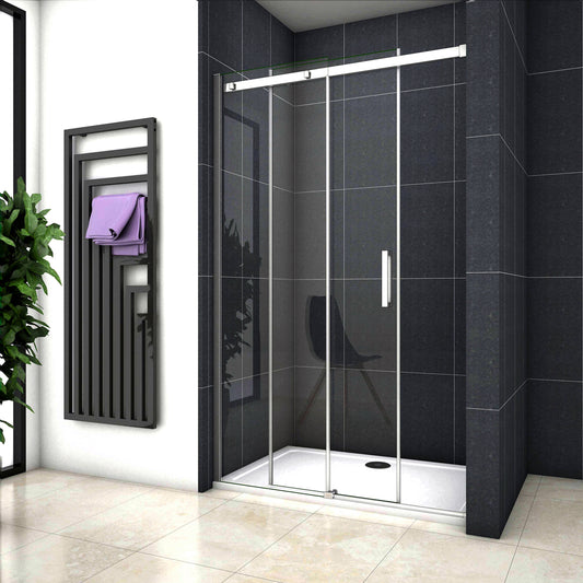 Océan Porte de douche porte de douche coulissante en verre anti-calcaire, hauteur:195cm