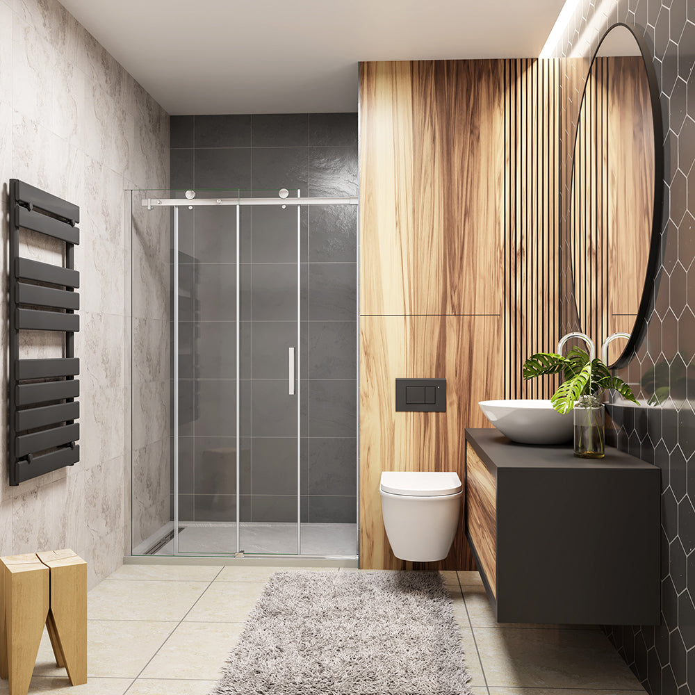 Panier De Douche Noir - Rangement Salle De Bain Pratique, 23.5x8.5x25.5cm