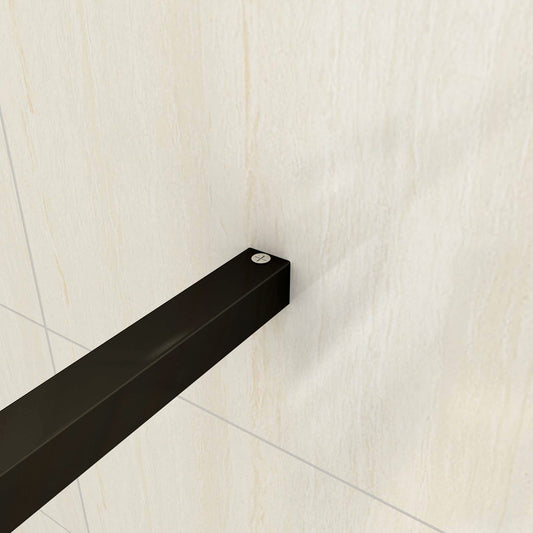 Océan Paroi de douche 78-158 x200cm paroi de douche à l'italienne avec les 2 barres de stabilisations noire