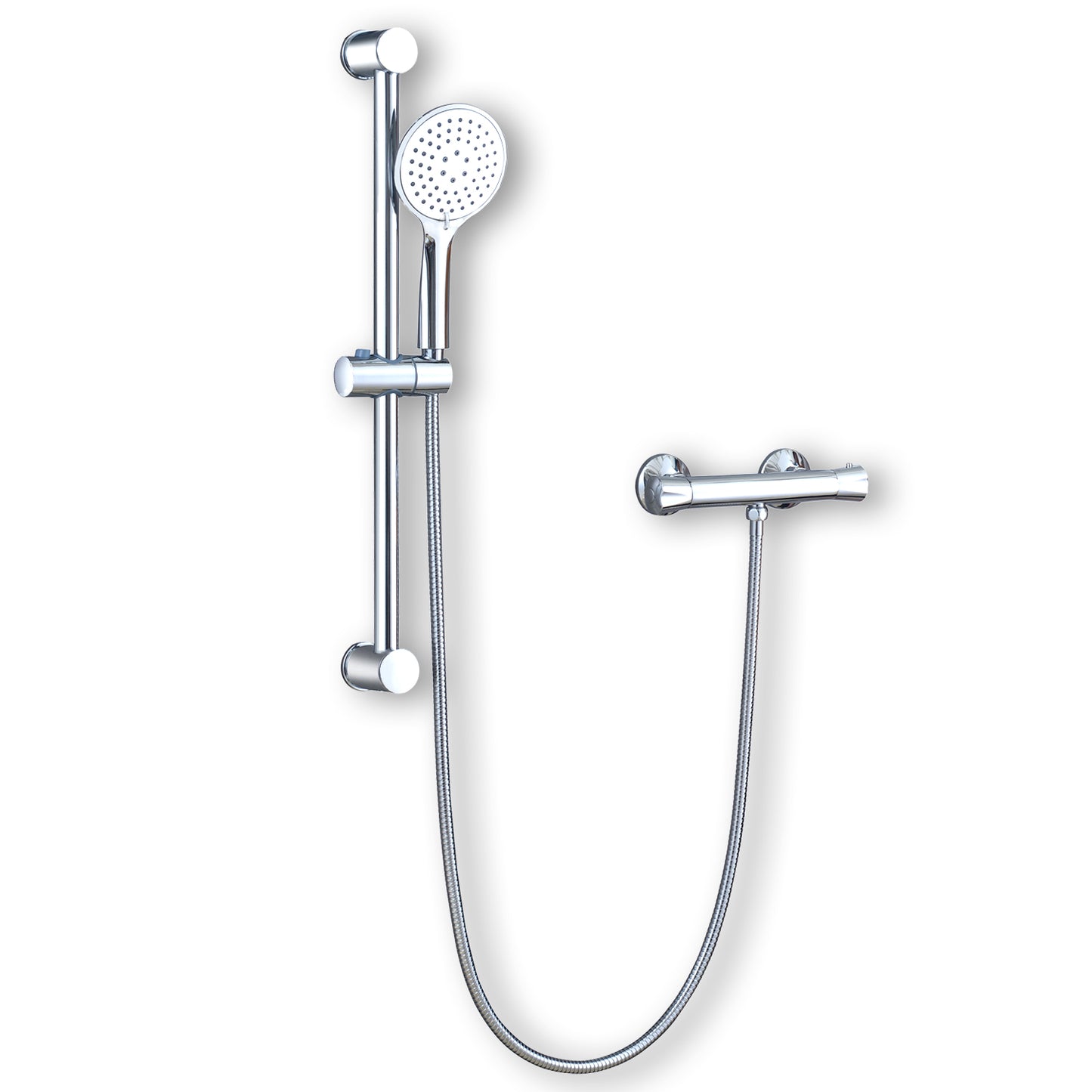 Mitigeur thermostatique de douche avec kit de barre de douche