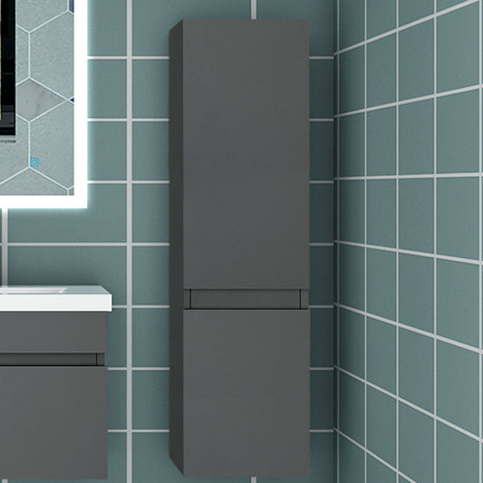 83/110/135,1cm Colonne salle de bain anthracite, Armoire haute étagère de rangement, Meuble de salle de bain