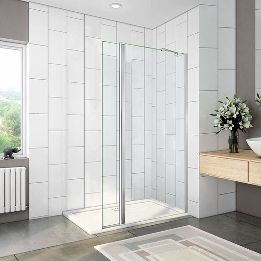 Paroi de douche avec volet pivotant 30 / 40 cm modèle d' Itaroi avec une fixation 45cm