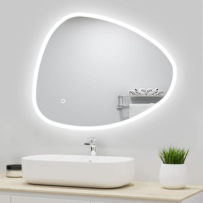 Miroir lumineux Asymétrique avec 3 Couleurs + Dimmable + Anti-buée