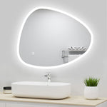 Miroir lumineux Asymétrique avec 3 Couleurs + Dimmable + Anti-buée