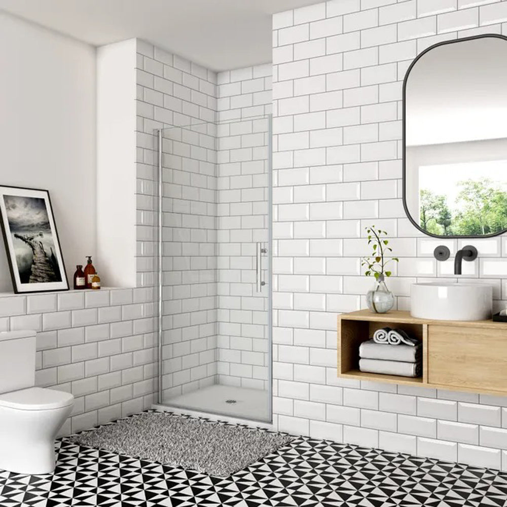 Océan - Porte de douche hauteur 180cm profil chromé