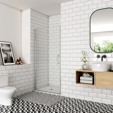 Océan - Porte de douche hauteur 180cm profil chromé