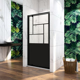 Porte de douche 80-120X200cm en verre securit insinstallation en angle modèle d'Ansa QT9N