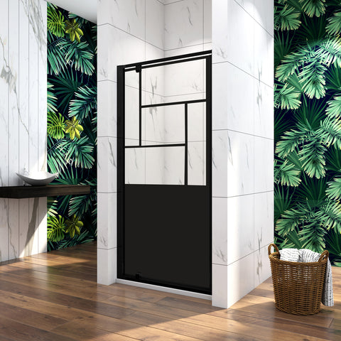 Porte de douche 80-120X200cm en verre securit insinstallation en angle modèle d'Ansa QT9N