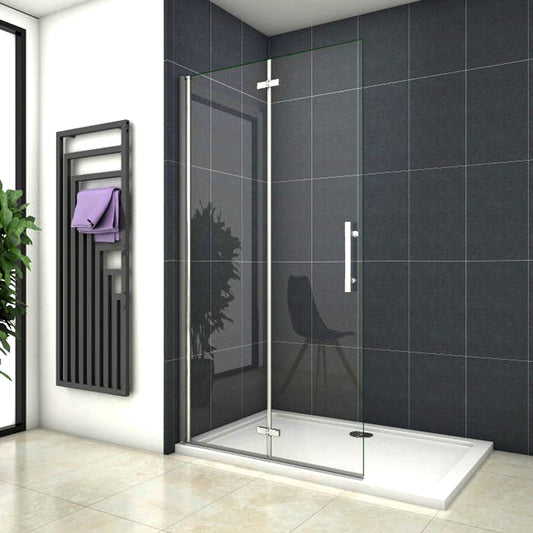 Paroi de douche mobile paroi de douche à italienne 65-105cm, Océan paroi de douche pliante en verre anticalcaire