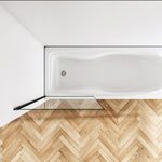 pare-baignoire 40/70x130cm écran fixé en verre anti-calcaire Océan
