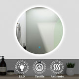 Miroir lumineux rond, Miroir LED avec antibuée