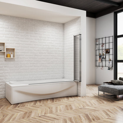 1200x1400x4mm pare baignoire, écran de baignoire, porte de baignoire, 5 volets pivotants pliants 180°