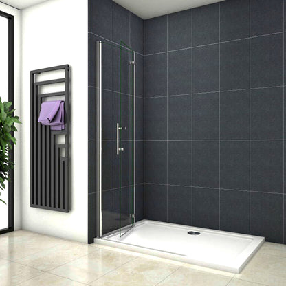 Paroi de douche mobile paroi de douche à italienne 65-105cm, Océan paroi de douche pliante en verre anticalcaire