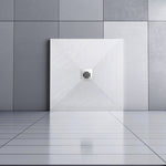 Océan receveur de douche à poser extra-plat - Blanc, avec le tuyau +siphon