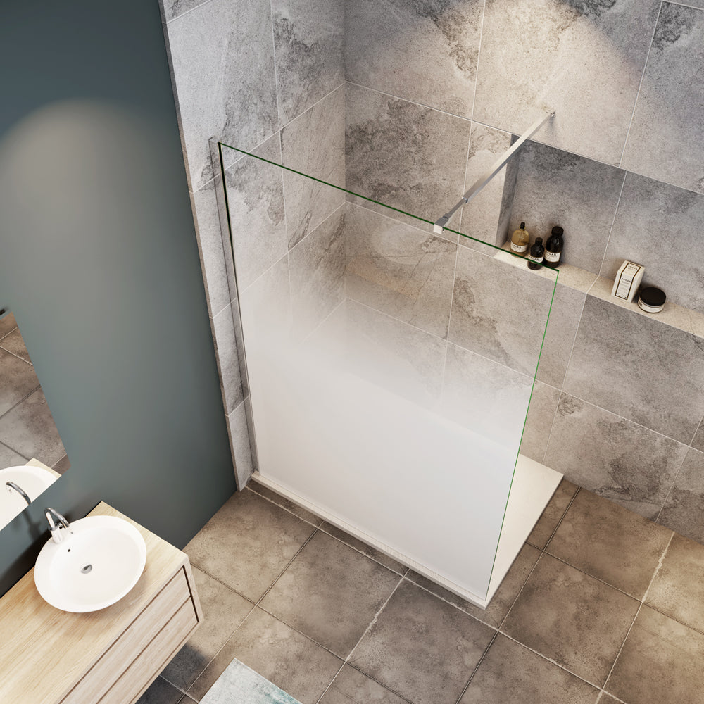 Ocean Paroi de Douche Italienne Brume Ascendante 50-140x200cm - Barre Extensible Montage Rapide