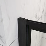 Porte de douche 80-120X200cm en verre securit insinstallation en angle modèle d'Ansa QT9N