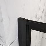 Porte de douche 80-120X200cm en verre securit insinstallation en angle modèle d'Ansa QT9N
