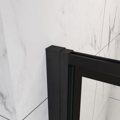 Porte de douche 80-120X200cm en verre securit insinstallation en angle modèle d'Ansa QT9N
