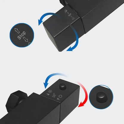 colonne de douche thermostatique carrée 20*20cm, corps en laiton, hauteur réglable, noir-2