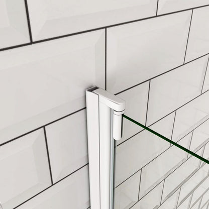 Océan Pare-baignoire pivotant 70x130cm en verre trempé écran baignoire profil blanc