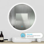 Miroir lumineux rond, Miroir LED avec antibuée