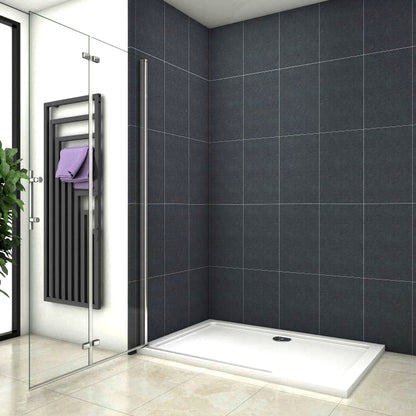 Paroi de douche mobile paroi de douche à italienne 65-105cm, Océan paroi de douche pliante en verre anticalcaire