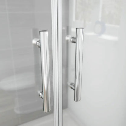 Océan Porte de douche 75-120x185cm verre satiné et anticalcaire porte battante en niche