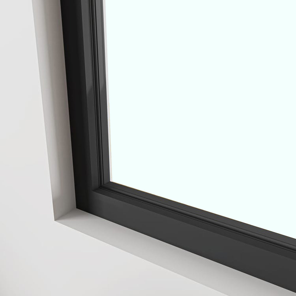 Cloison Vitrée Coulissante Intérieure 123x108 cm | Verre Trempé 4 mm | Profil Aluminium Noir Mat | Diviseur d’Espace Lumineux & Minimaliste