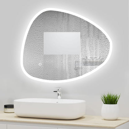Miroir lumineux Asymétrique avec 3 Couleurs + Dimmable + Anti-buée