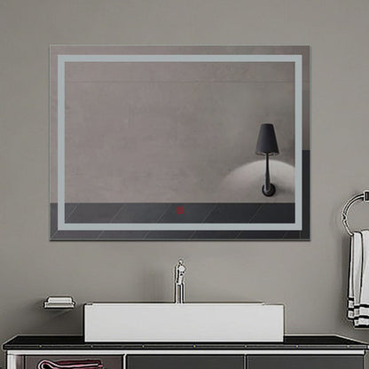 Miroir Led Anti-buée 120x80cm Miroir De Salle De Bain Modèle Classique