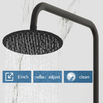 Colonne de douche thermostatique Système de douche Ensemble de douche avec 3 douchettes Douchette à main Ensemble de douche réglable noir mat