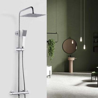 Océan Colonne de douche thermostatique, Douche Pluie, Pomme de douche carrée, Ensembles de robinet de douche, Douche de salle de bain
