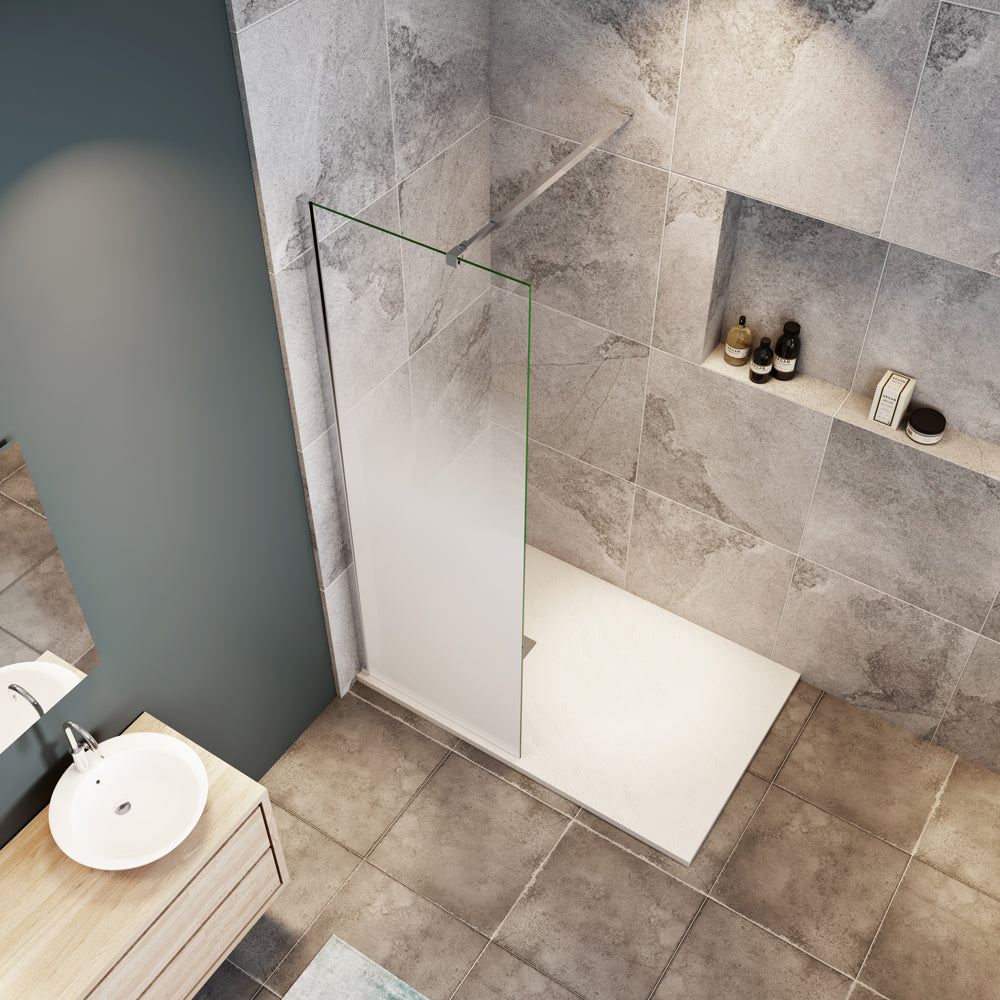 Ocean Paroi de Douche Italienne Brume Ascendante 50-140x200cm - Barre Extensible Montage Rapide