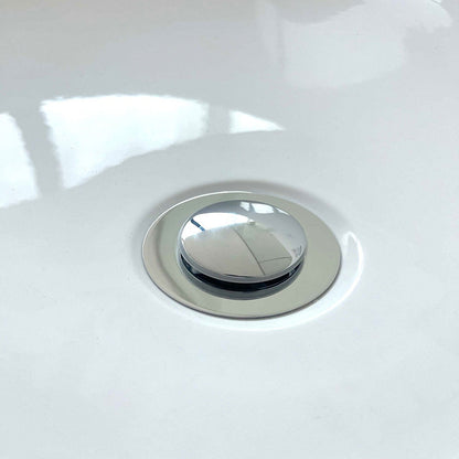 Ocean Baignoire îlot ovale luxueuse 170x72cm : Blanc brillant, acrylique easyclean et système anti-débordement