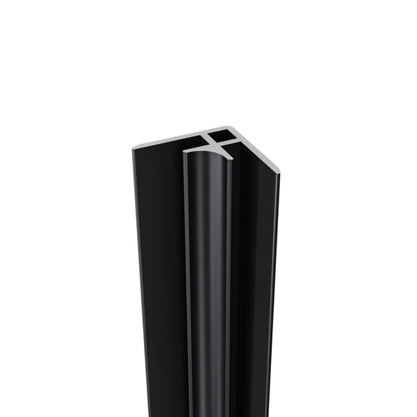 Océan Profilé d’Angle en V Aluminium – Raccordement à 90° pour Panneaux de Douche – Noir (210 cm)