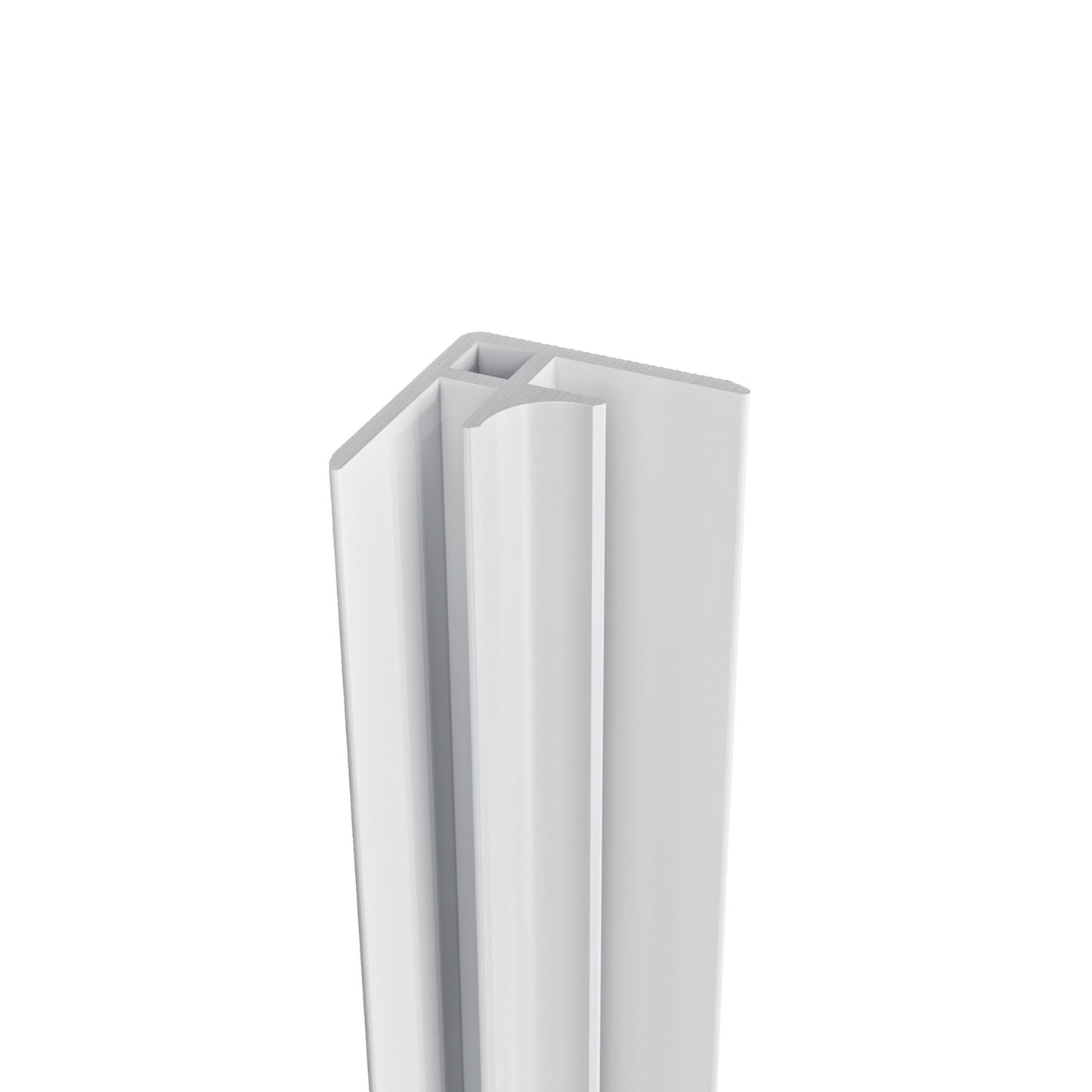 Océan Profilé d’Angle en V Aluminium – Raccordement à 90° pour Panneaux de Douche – Blanc (210 cm)