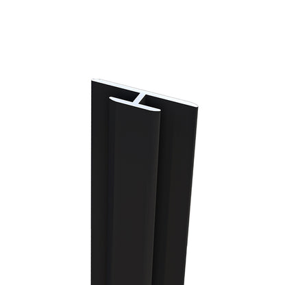 Océan Profilé de Jonction en H pour Panneaux Muraux – Finition Plane et Invisible – Aluminium Noir (210 cm) (Copy)