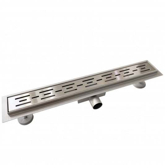OCEAN Caniveau de Douche Italienne en Inox Modèle Linéaire Plat 40-120cm