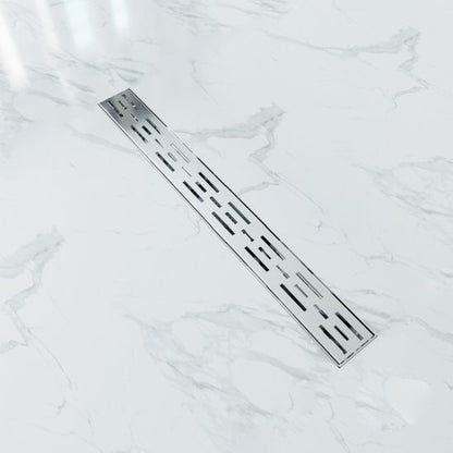 OCEAN Caniveau de Douche Italienne en Inox Modèle Linéaire Plat 40-120cm