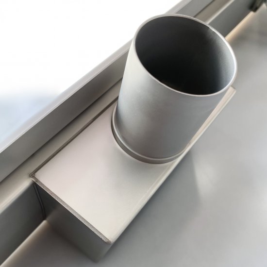 OCEAN Caniveau de Douche Italienne en Inox Modèle Vagues Plat 60-90cm