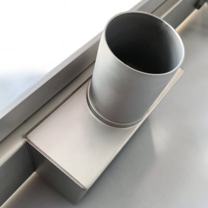 OCEAN Caniveau de Douche Italienne en Inox Modèle Vagues Plat 60-90cm