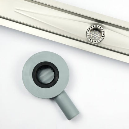 OCEAN Caniveau de Douche Italienne en Inox Modèle 2en1 + 360 Plat 60-90 cm