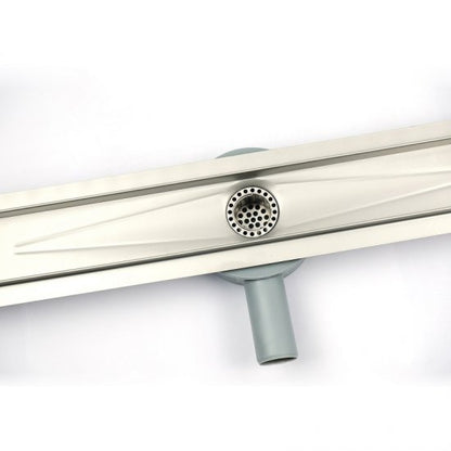 OCEAN Caniveau de Douche Italienne en Inox Modèle 2en1 + 360 Plat 60-90 cm