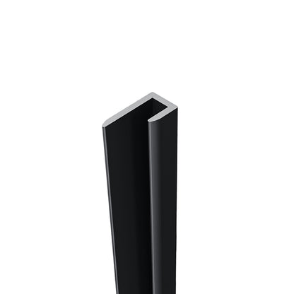 Océan Profilé de Finition en J pour Panneau de Douche – Encadrement Parfait des Bordures – Aluminium Noir Premium