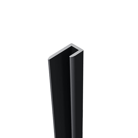Océan Profilé de Finition en J pour Panneau de Douche – Encadrement Parfait des Bordures – Aluminium Noir Premium