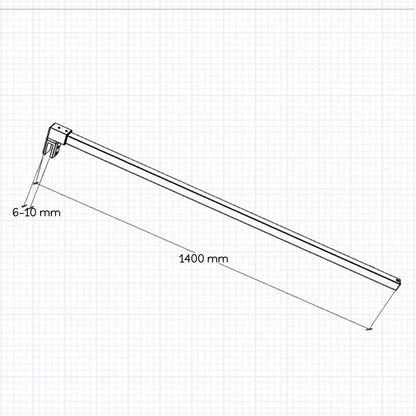 Océan Barre de stabilisation chromé 140cm