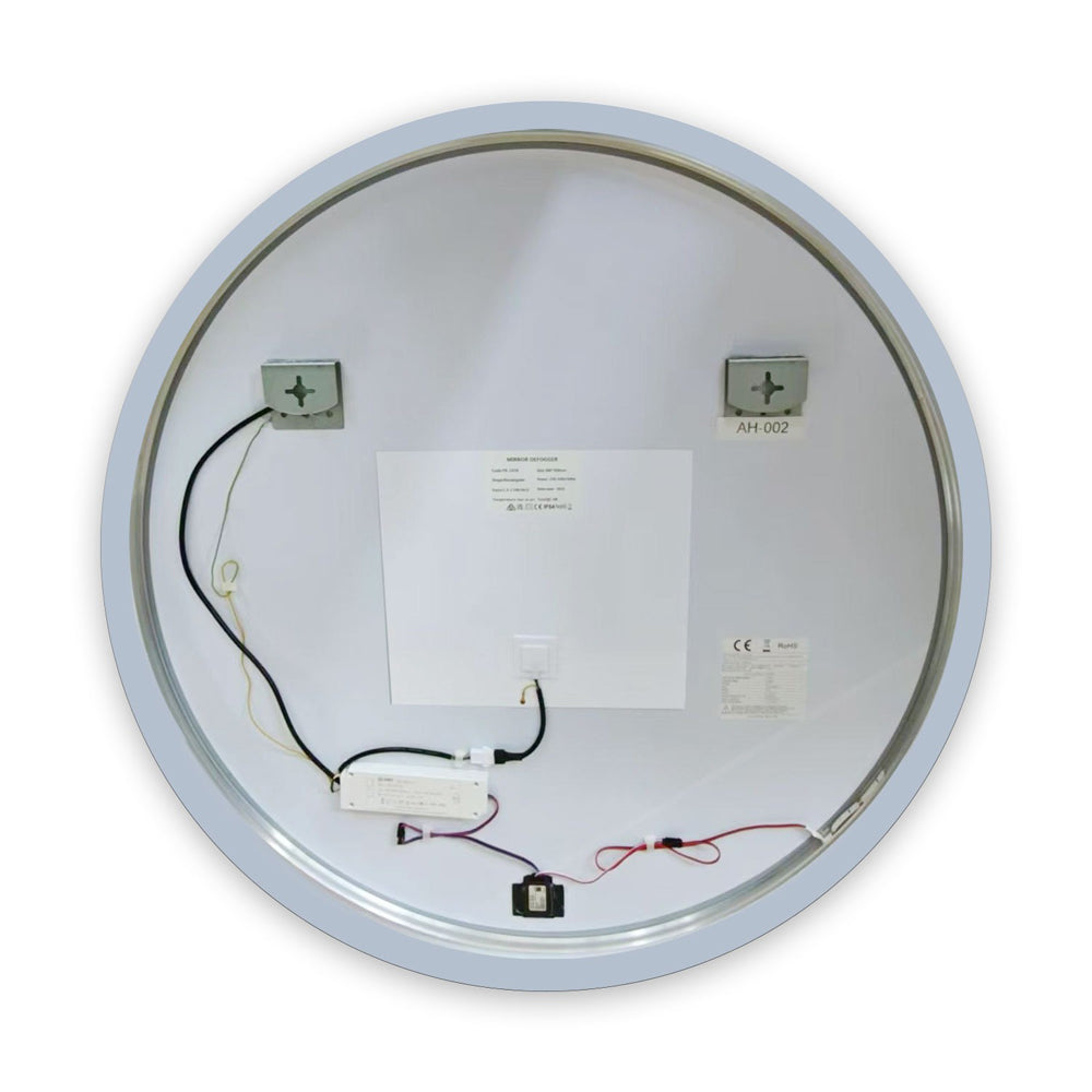 Miroir lumineux rond avec Anti-buée et Dimmable, Mural Miroir salle de bain