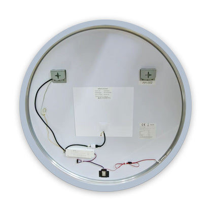 Miroir lumineux rond avec Anti-buée et Dimmable, Mural Miroir salle de bain