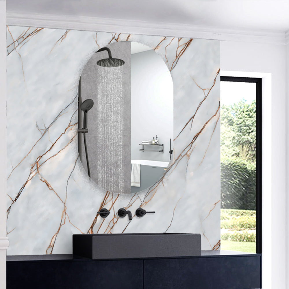 Miroir non lumineux ovale, Mural Miroir salle de bain