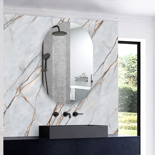 Miroir non lumineux ovale, Mural Miroir salle de bain